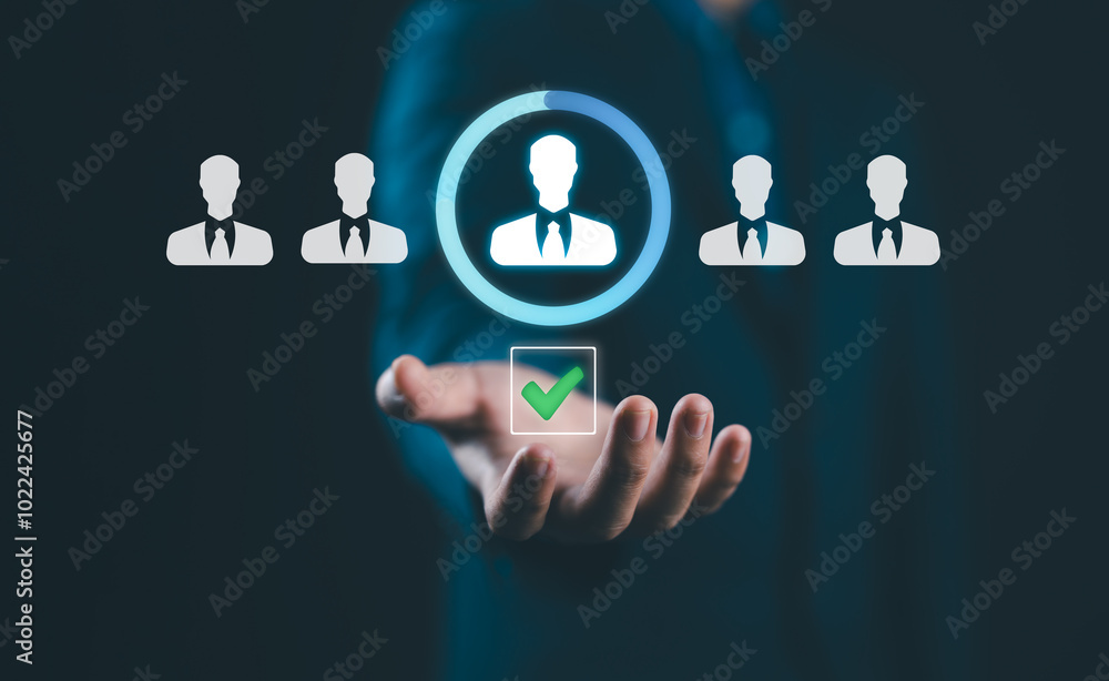 Human resource department company constantly searching job candidate, digital technology selection processes in competition. HR manager concept, innovative recruitment employee. Hiring ensures success Human resource department company constantly searching job candidate, digital technology selection processes in competition. HR manager concept, innovative recruitment employee. Hiring ensures success