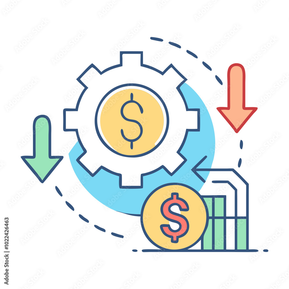 Cost increase vector flat icons. Vector illustration Cost increase vector flat icons. Vector illustration