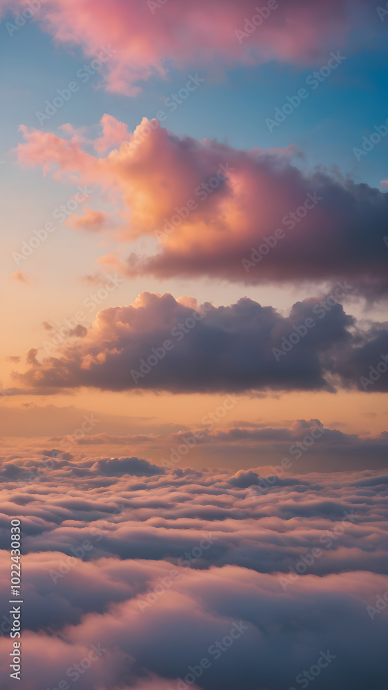 Low clouds lingering near the horizon at dawn, with the sky glowing in pastel shades of yellow, pink, and blue, creating a calming atmosphere
Low clouds lingering near the horizon at dawn, with the sky glowing in pastel shades of yellow, pink, and blue, creating a calming atmosphere