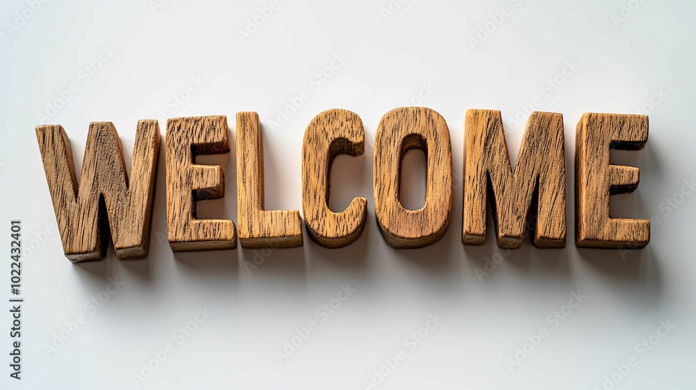Wooden Letters Spelling Welcome Wooden Letters Spelling Welcome