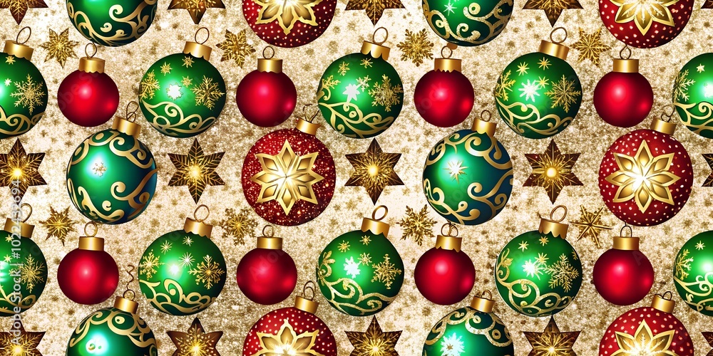 Christmas pattern with decorations Christmas pattern with decorations