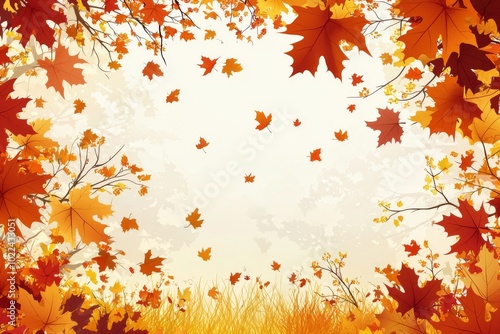 Fallen Leaves Season Background
