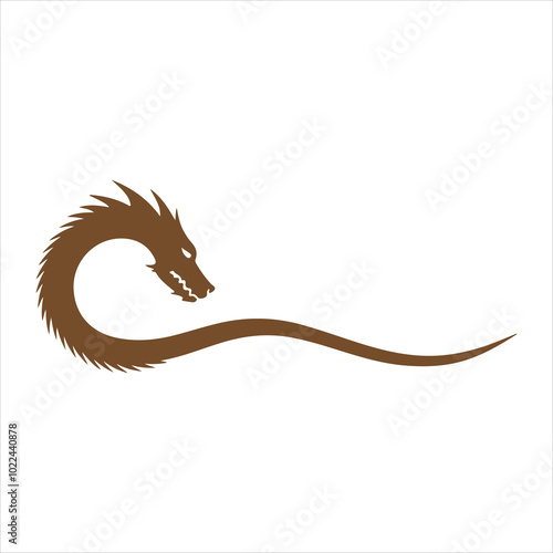 A Dragon Symbol Vector Illustration