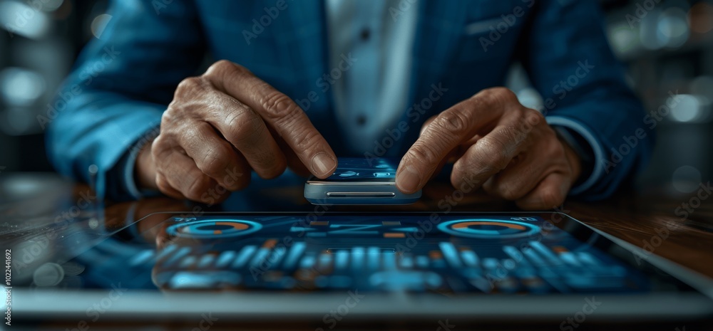 Mobile Phone Biometric Security, Fingerprint ID for Financial Data Protection, Cybersecurity and Mobile Banking App Mobile Phone Biometric Security, Fingerprint ID for Financial Data Protection, Cybersecurity and Mobile Banking App