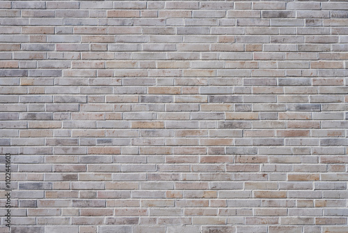 Background from a wall made of light brown clinker bricks photo