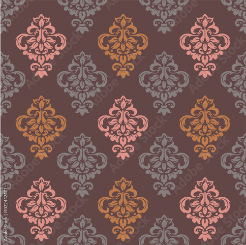 Luxury ornamental seamless ornaments in traditional arabian, moroccan, islamic style. Gold abstract floral damask background texture.