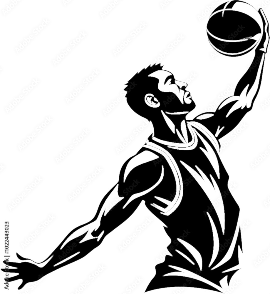 Obraz premium Basketball Player Clipart Design. 