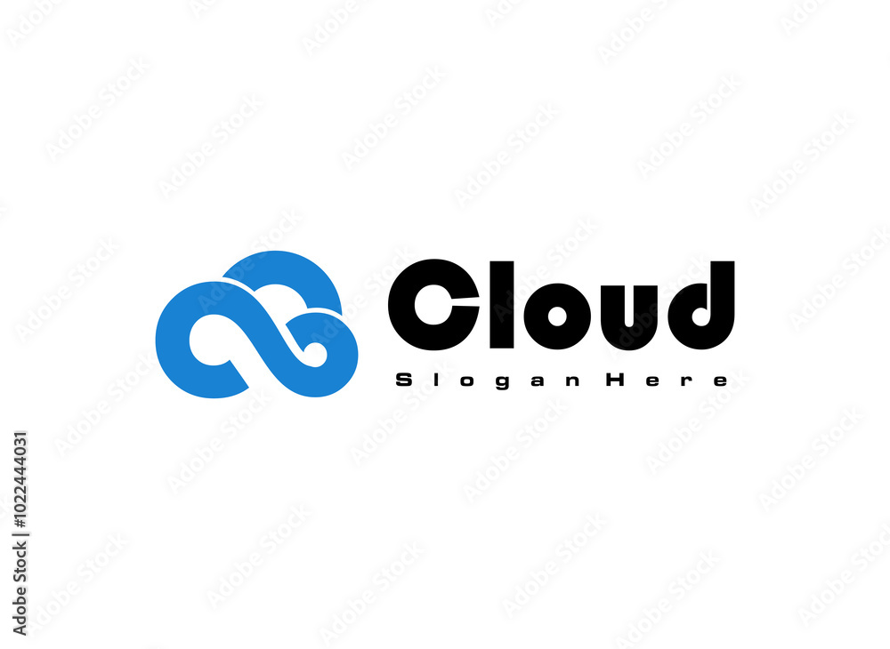 Fototapeta premium A logo featuring a cloud design and the word 