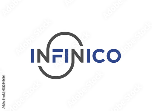 A modern logo design featuring the word "INFINICO" with intertwined circular elements.