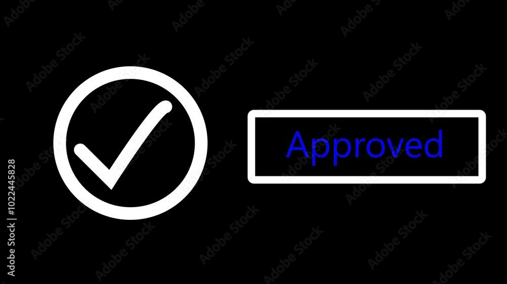 Check mark icon animation on black background isolated 4k video. Check mark icon animation on black background isolated 4k video.