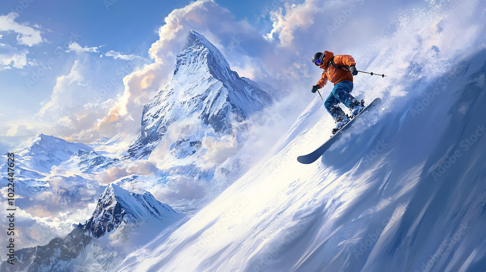 Snowboard style. Snowboard style.