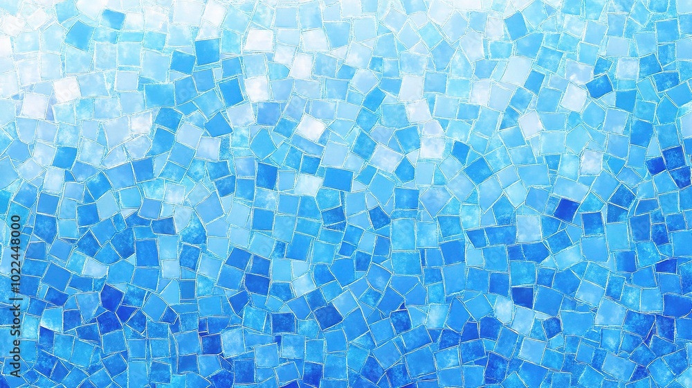 Blue Mosaic Tile Pattern for Background Design Blue Mosaic Tile Pattern for Background Design