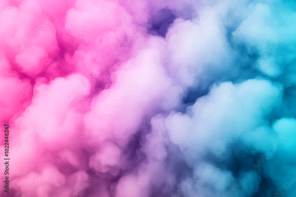 A colorful cloud with pink, blue and purple swirls. The colors are bright and vibrant, giving the impression of a lively and energetic atmosphere A colorful cloud with pink, blue and purple swirls. The colors are bright and vibrant, giving the impression of a lively and energetic atmosphere