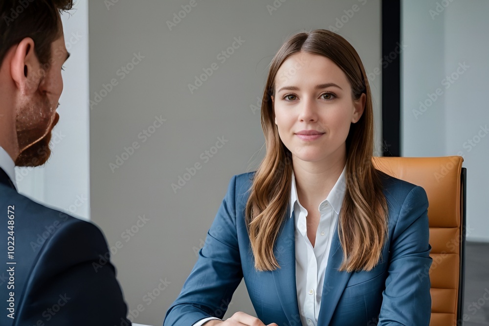 Businesswoman Engaged in a Professional Meeting

