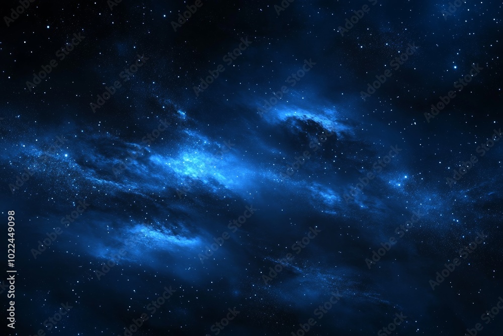 Starry night sky with deep blue tones, distant stars and constellations, mysterious and ethereal atmosphere with soft glow. Starry night sky with deep blue tones, distant stars and constellations, mysterious and ethereal atmosphere with soft glow.