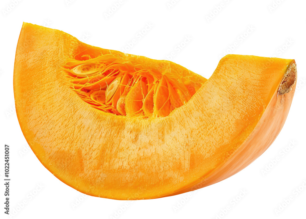 Piece of a pumpkin isolated on transparent background Piece of a pumpkin isolated on transparent background