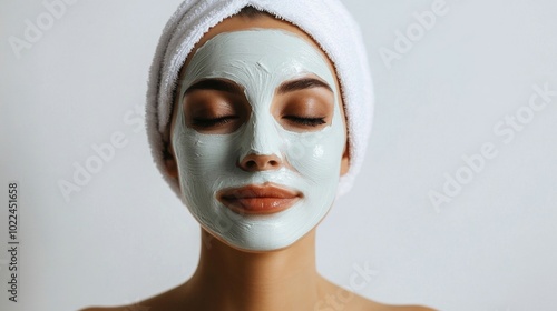 Woman wearing facial mask