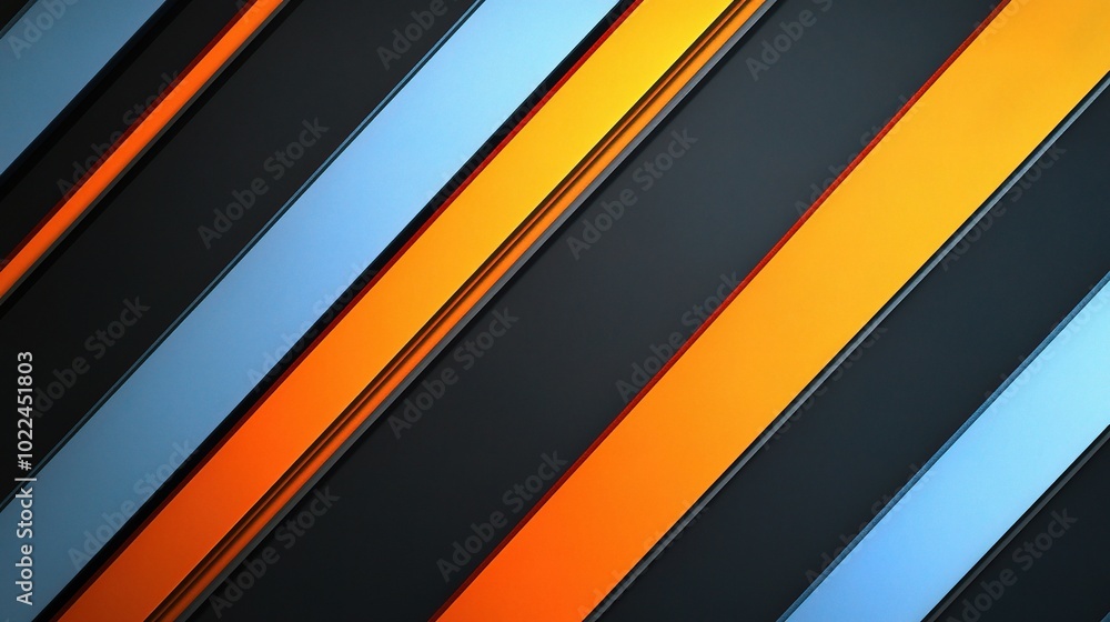 Vibrant Diagonal Stripes in Orange and Blue Tones Vibrant Diagonal Stripes in Orange and Blue Tones