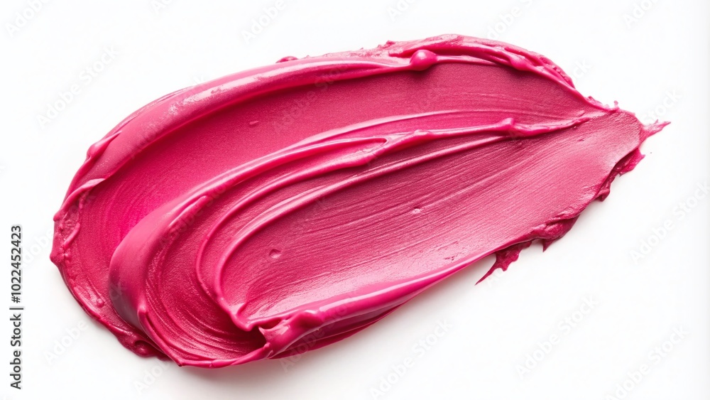 Pink Cosmetic Cream Smear Isolated on White Background - Fuchsia Skincare Product Texture for Beauty and Wellness Pink Cosmetic Cream Smear Isolated on White Background - Fuchsia Skincare Product Texture for Beauty and Wellness