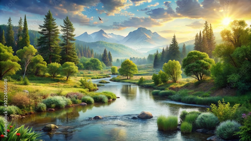 Fototapeta premium Restoration of Nature: Reviving Ecosystems for a Sustainable Future