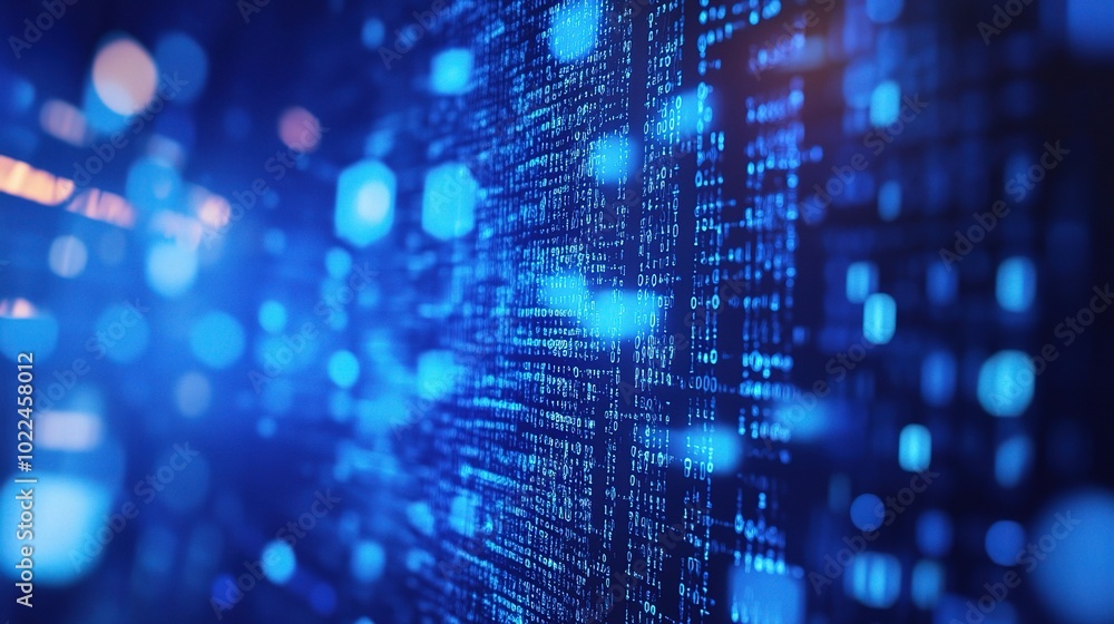 Abstract Digital Data Background in Blue Tones Abstract Digital Data Background in Blue Tones