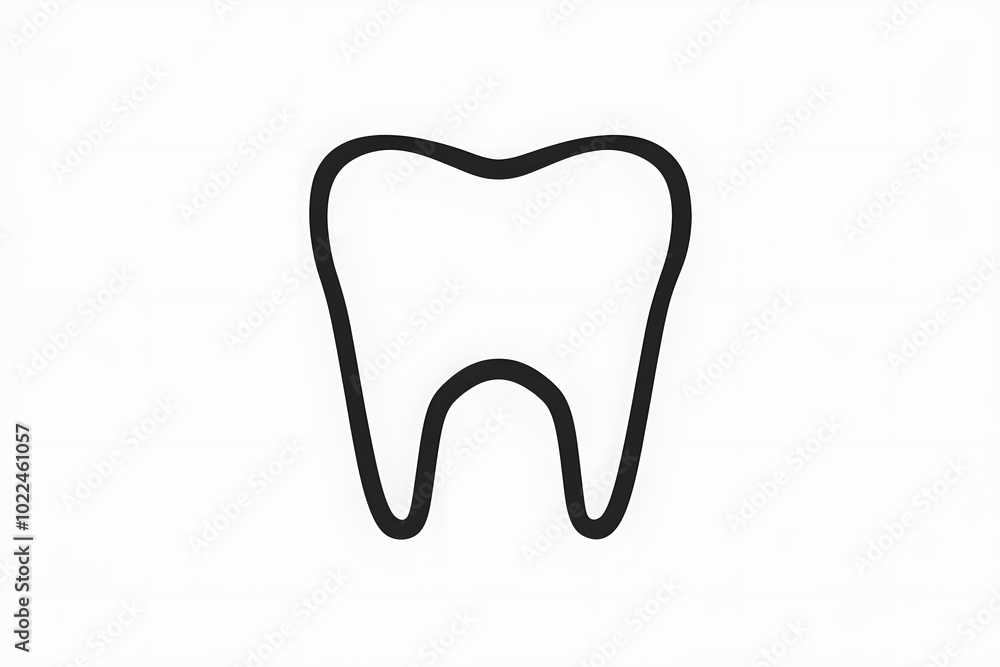 Outline Illustration of a Single Tooth Outline Illustration of a Single Tooth