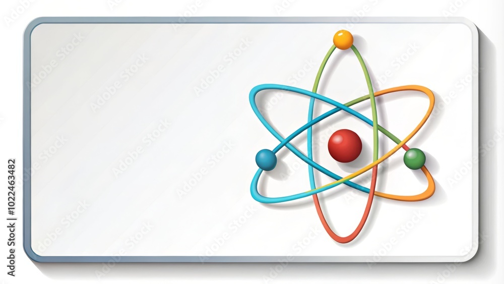This science-themed vector illustration of an atom serves as an educational emblem, symbolizing learning and discovery in the world of atomic science for students. This science-themed vector illustration of an atom serves as an educational emblem, symbolizing learning and discovery in the world of atomic science for students.