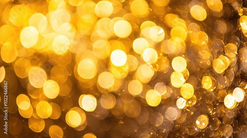 Glowing Golden Bokeh Effect Background for Designs