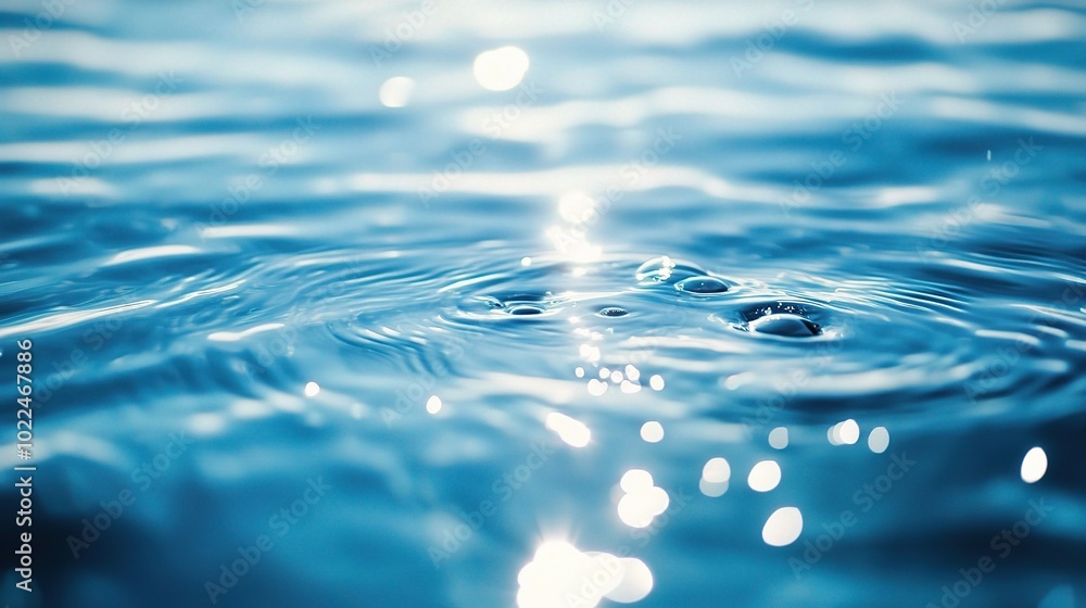 Tranquil Water Surface with Gentle Ripples and Light Reflections Tranquil Water Surface with Gentle Ripples and Light Reflections