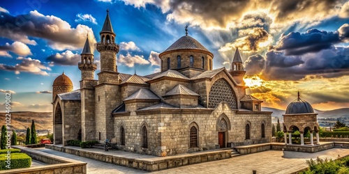 Stunning HDR View of Arhangelos Mihael Church in Sille Town, Konya, Turkiye - Architectural Beauty and Historical photo