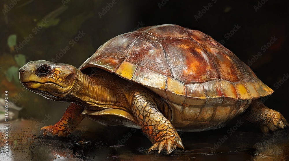 Obraz premium Close-up of a Turtle in its Natural Habitat