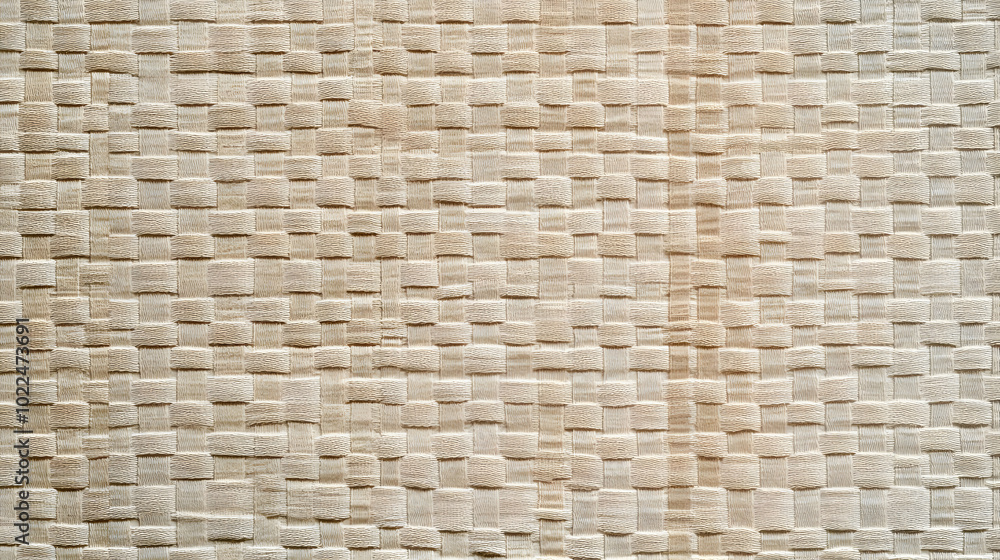 Beige Woven Fabric Texture with a Grid Pattern, Ideal for Backgrounds and Designs Beige Woven Fabric Texture with a Grid Pattern, Ideal for Backgrounds and Designs