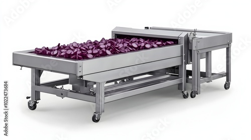 Automated Potato Slicing Machines Precisely Processing Uniform Vegetable Pieces for Commercial Food Production