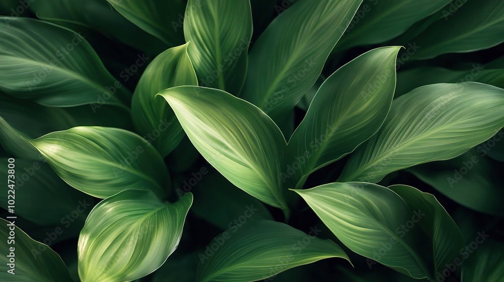 Lush Green Leaves Close-Up for Natural Decor Lush Green Leaves Close-Up for Natural Decor