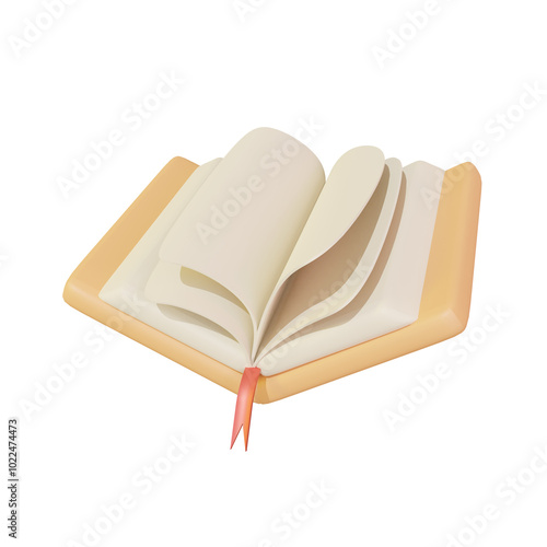 open book with bookmark