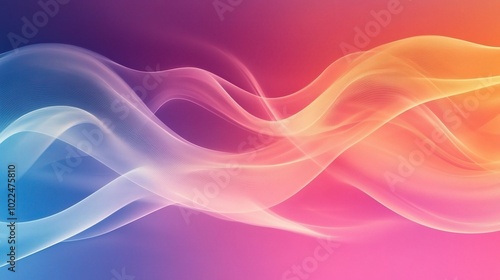 Abstract Waves in Colorful Gradient Background