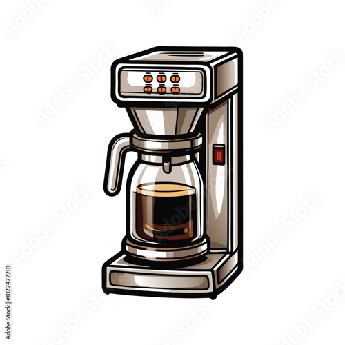 Illustration of a large commercial coffee maker.