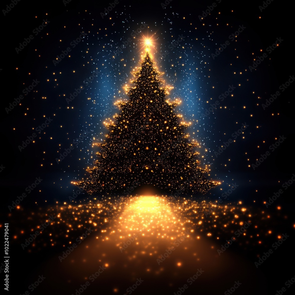 Sparkling Christmas Tree with Shimmering Lights Sparkling Christmas Tree with Shimmering Lights
