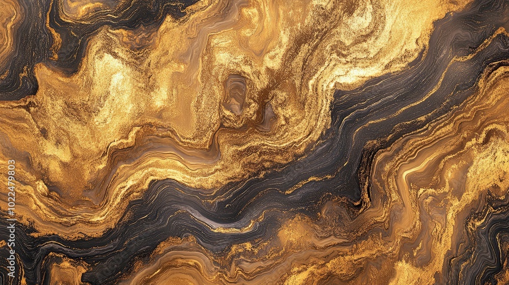 Abstract Swirling Black and Gold Marble Texture Abstract Swirling Black and Gold Marble Texture