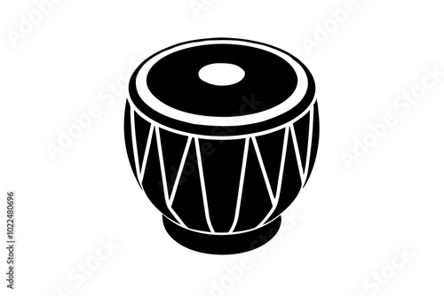 Tabla | vector silhouette illustration on white background