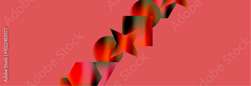 Fluid color geometric shapes abstract background. Vector Illustration For Wallpaper, Banner, Background, Card, Book Illustration, landing page