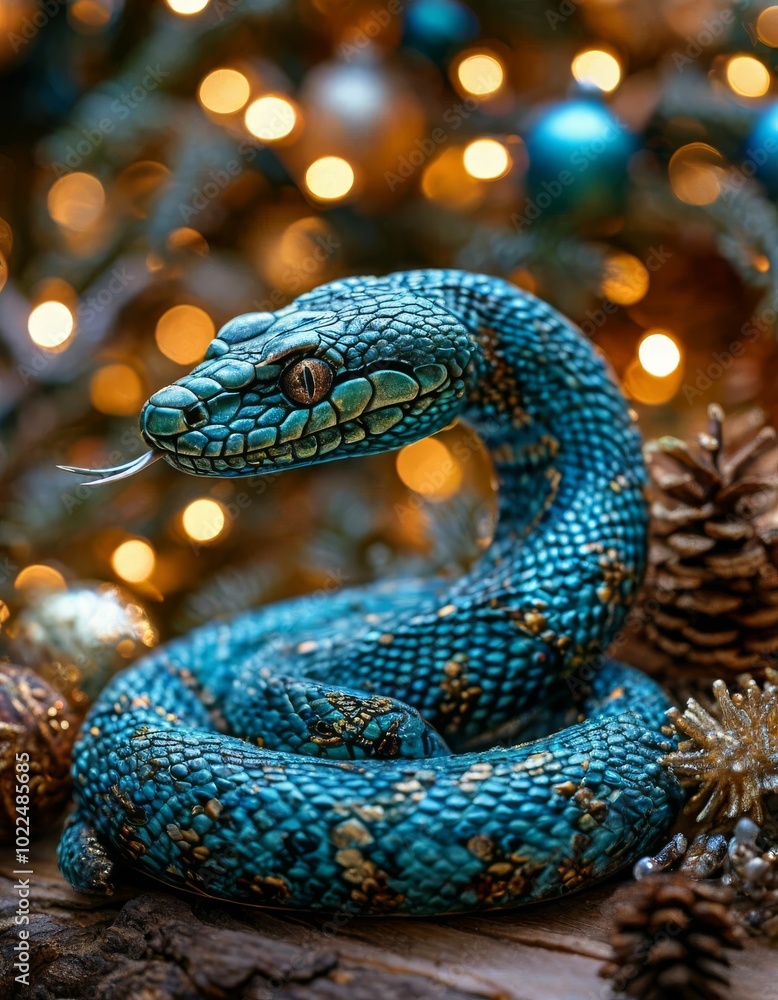 Cute green snake, symbol of 2025 according to the eastern calendar. The snake symbolizes wisdom, vitality, immortality, and healing powers. New Year card Cute green snake, symbol of 2025 according to the eastern calendar. The snake symbolizes wisdom, vitality, immortality, and healing powers. New Year card