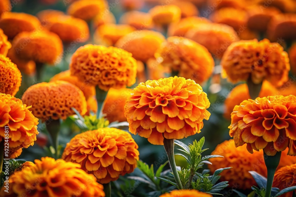 Vibrant Marigold Blooms: A Stunning Background of Orange Flowers for Nature Lovers and Garden Enthusiasts Vibrant Marigold Blooms: A Stunning Background of Orange Flowers for Nature Lovers and Garden Enthusiasts