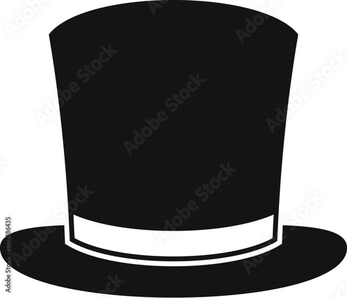 Black top hat representing magic shows and entertainment