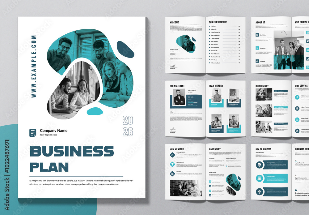 Business Plan Layout Stock Template | Adobe Stock