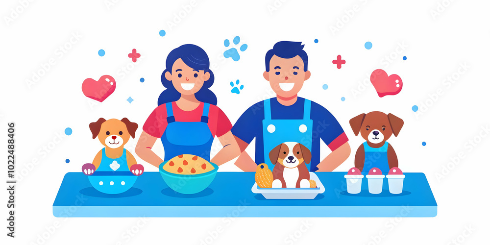 Candid Family Baking Treats for Pets in the Kitchen: Capturing Joyful Moments of Love and Care in Pet-Friendly Family Life | Adobe Stock Photo Concept Candid Family Baking Treats for Pets in the Kitchen: Capturing Joyful Moments of Love and Care in Pet-Friendly Family Life | Adobe Stock Photo Concept