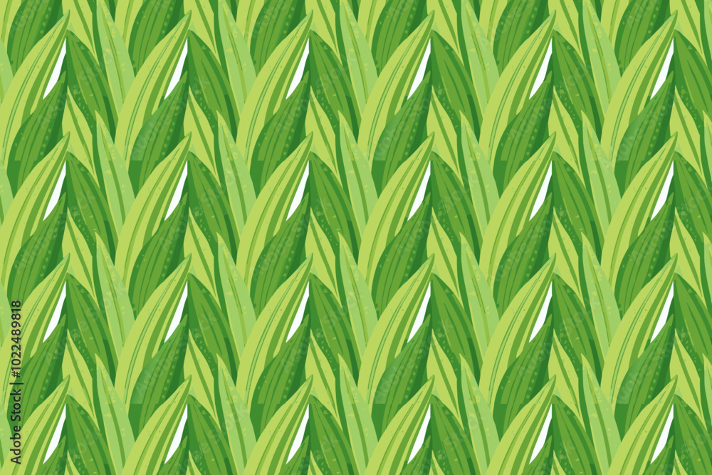 Seamless pattern with green Arugula leaves vector background Seamless pattern with green Arugula leaves vector background