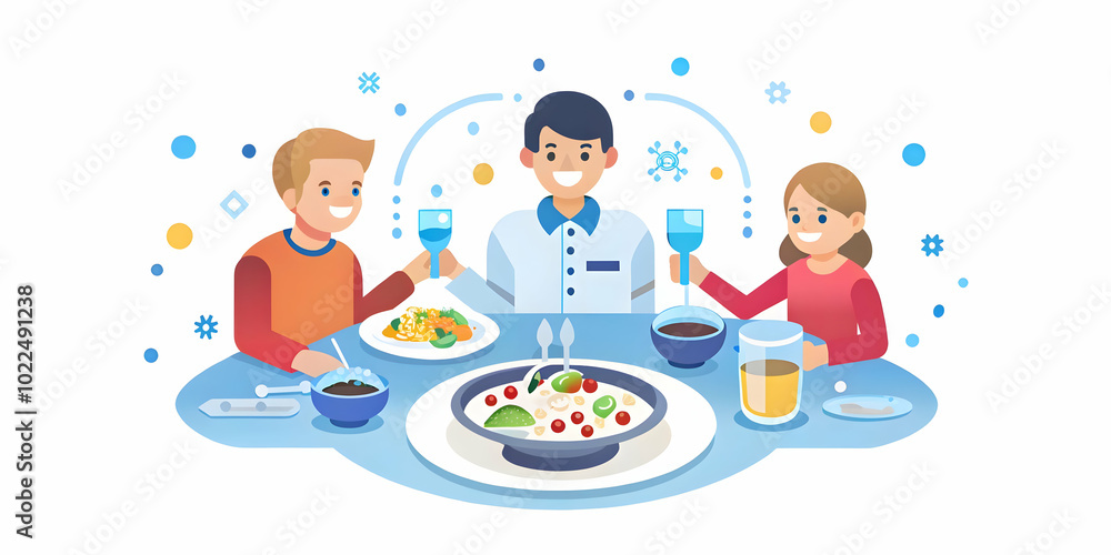 Macro Image of a Family Enjoying a Futuristic Meal with Molecular Gastronomy: A Close-Up of Hands, Expressions, and Culinary Innovation in a High-Tech Dining Experience Macro Image of a Family Enjoying a Futuristic Meal with Molecular Gastronomy: A Close-Up of Hands, Expressions, and Culinary Innovation in a High-Tech Dining Experience