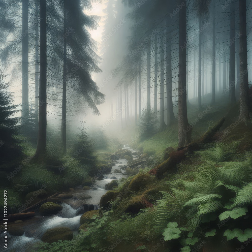 Obraz premium Fog in nature 