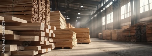 Wallpaper Mural Vibrant, high-resolution footage of stacked pine planks in an industrial warehouse setting.
 Torontodigital.ca